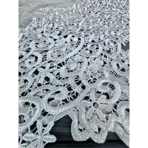 Altar’d State Sheer Cream Lace Mini Dress‎ Size Small - Picture 10 of 14